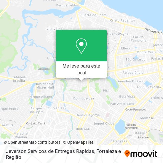 Jeverson Servicos de Entregas Rapidas mapa