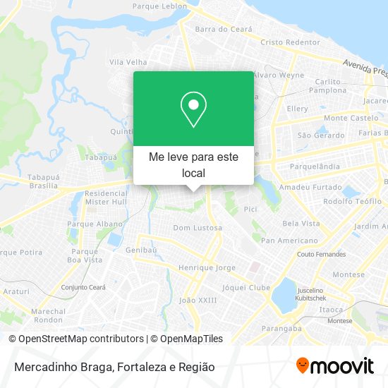 Mercadinho Braga mapa