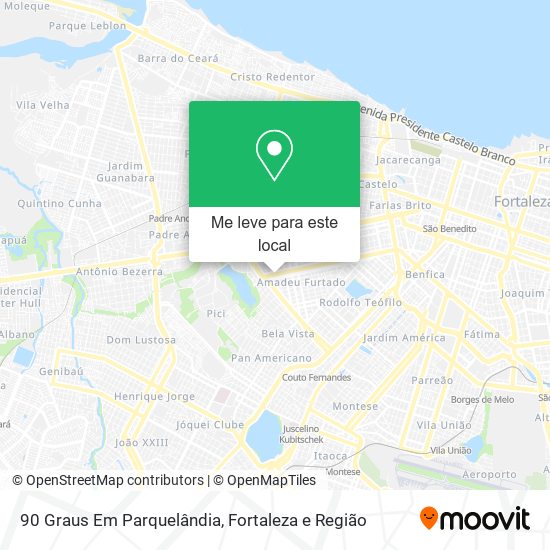 90 Graus Em Parquelândia mapa