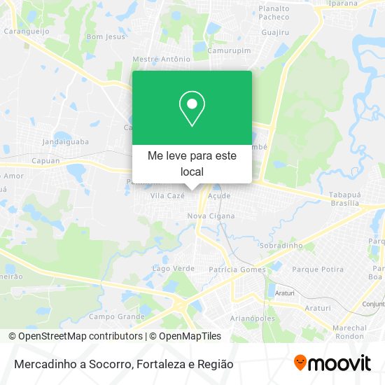 Mercadinho a Socorro mapa