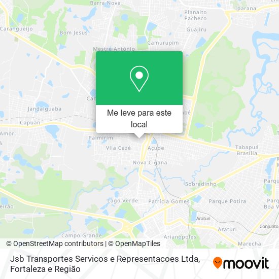 Jsb Transportes Servicos e Representacoes Ltda mapa