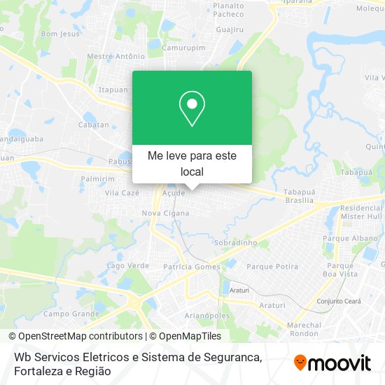 Wb Servicos Eletricos e Sistema de Seguranca mapa