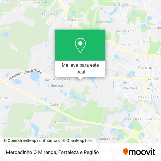 Mercadinho O Miranda mapa