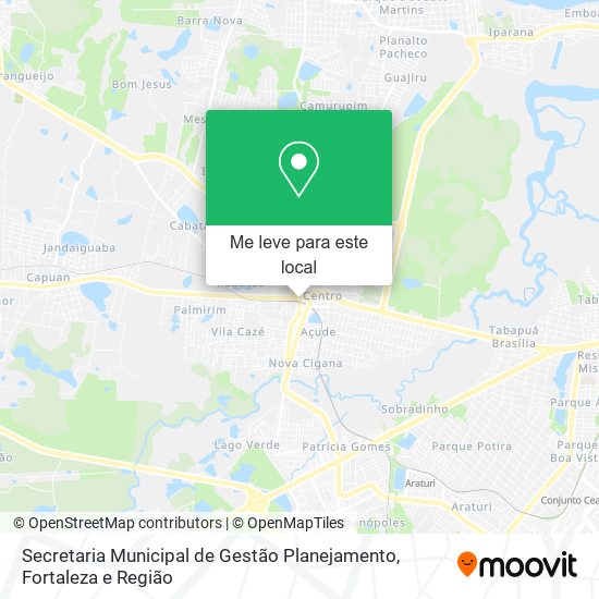 Secretaria Municipal de Gestão Planejamento mapa