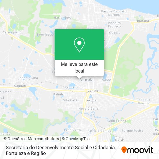 Secretaria do Desenvolvimento Social e Cidadania mapa