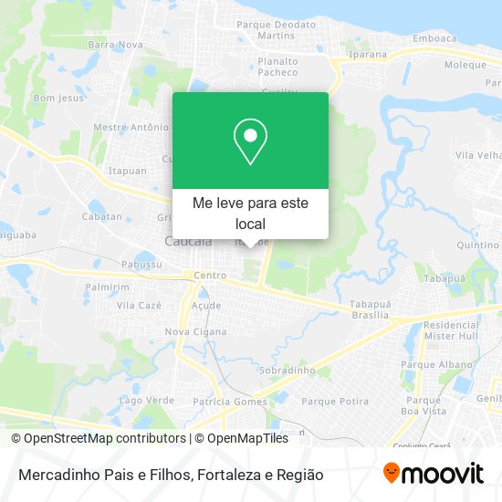 Mercadinho Pais e Filhos mapa