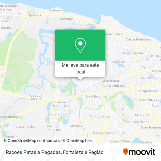 Racoes Patas e Pegadas mapa