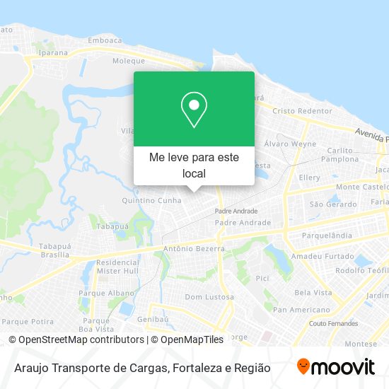 Araujo Transporte de Cargas mapa