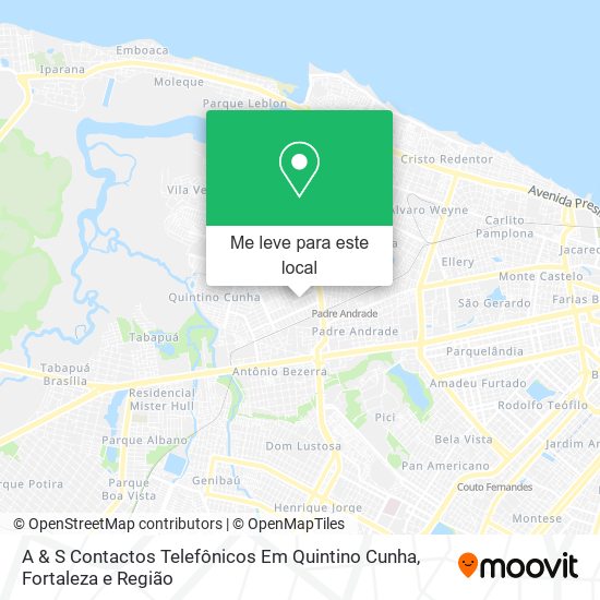 A & S Contactos Telefônicos Em Quintino Cunha mapa