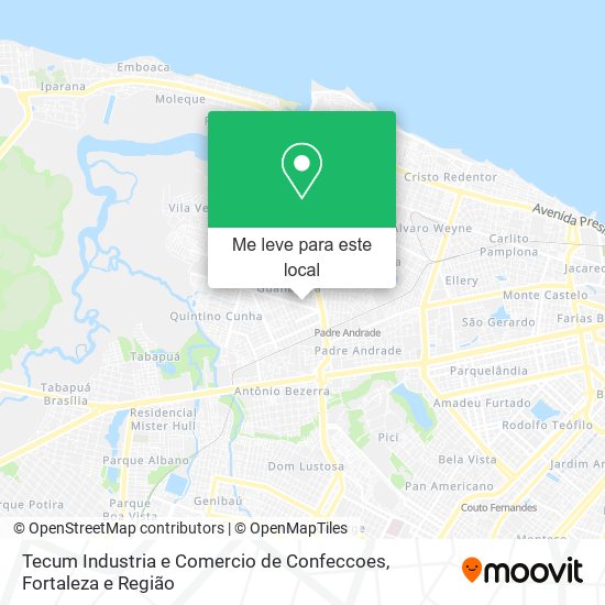 Tecum Industria e Comercio de Confeccoes mapa