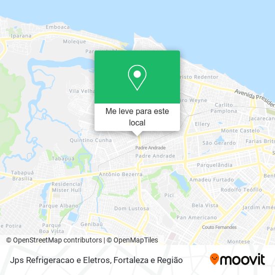 Jps Refrigeracao e Eletros mapa