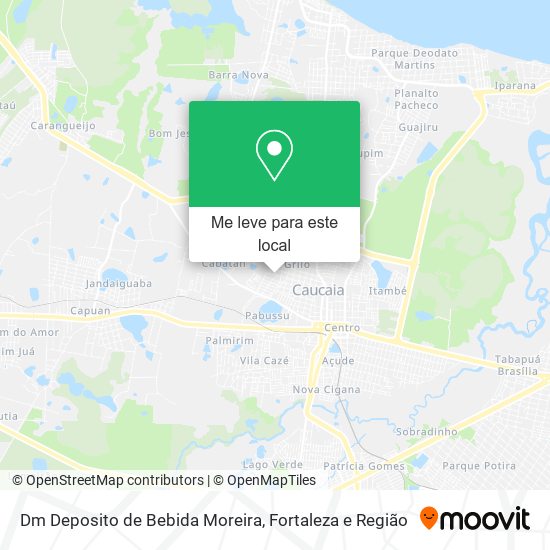 Dm Deposito de Bebida Moreira mapa