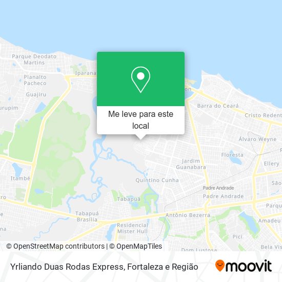 Yrliando Duas Rodas Express mapa