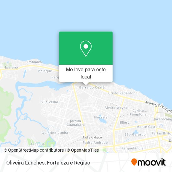 Oliveira Lanches mapa