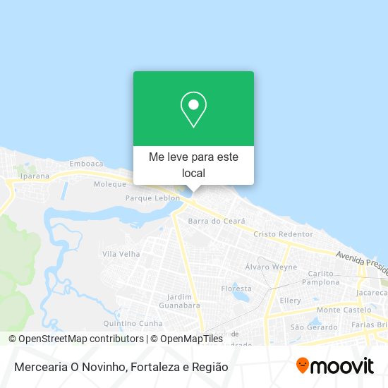 Mercearia O Novinho mapa