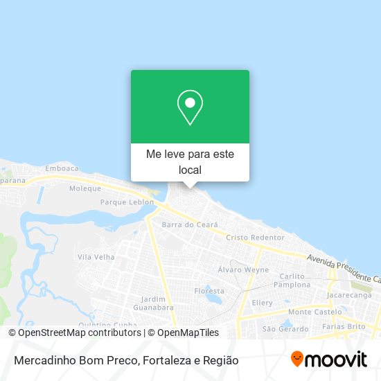 Mercadinho Bom Preco mapa