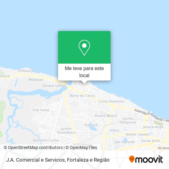 J.A. Comercial e Servicos mapa