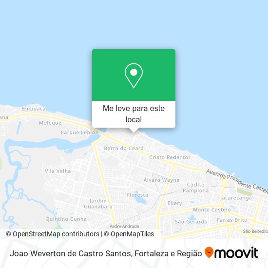 Joao Weverton de Castro Santos mapa