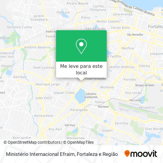 Ministério Internacional Efraim mapa