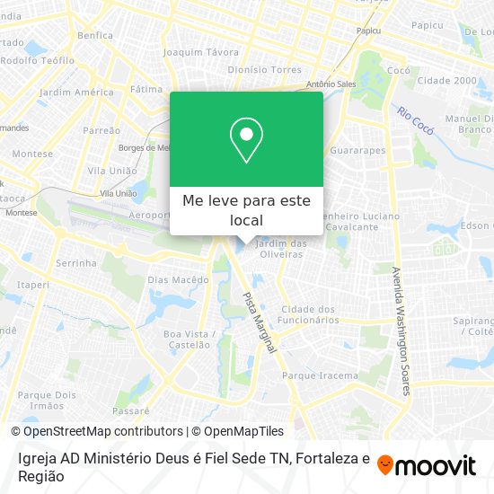Igreja AD Ministério Deus é Fiel Sede TN mapa