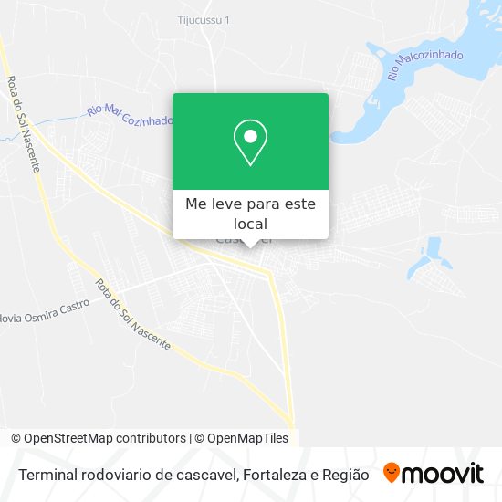 Terminal rodoviario de cascavel mapa