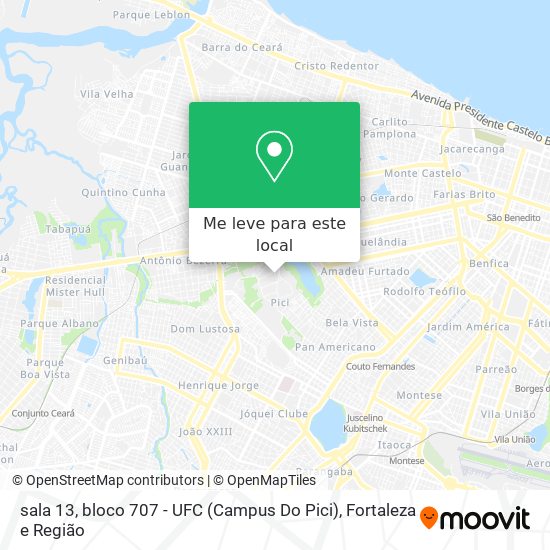 sala 13, bloco 707 - UFC (Campus Do Pici) mapa