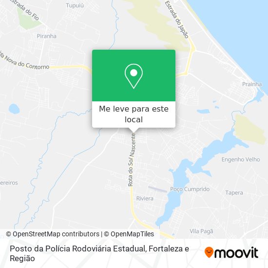 Posto da Polícia Rodoviária Estadual mapa