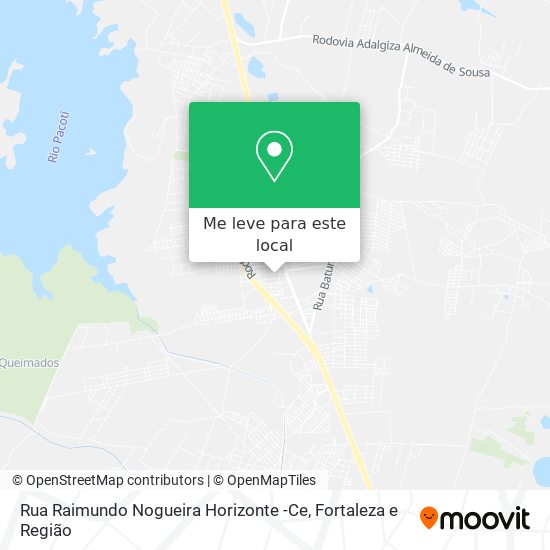 Rua Raimundo Nogueira Horizonte -Ce mapa