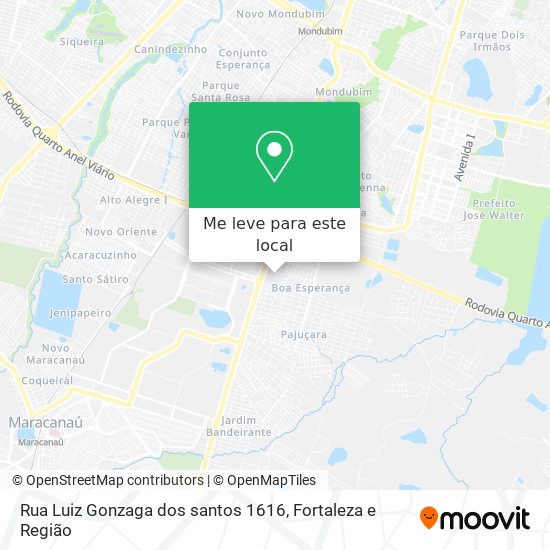 Rua Luiz Gonzaga dos santos 1616 mapa