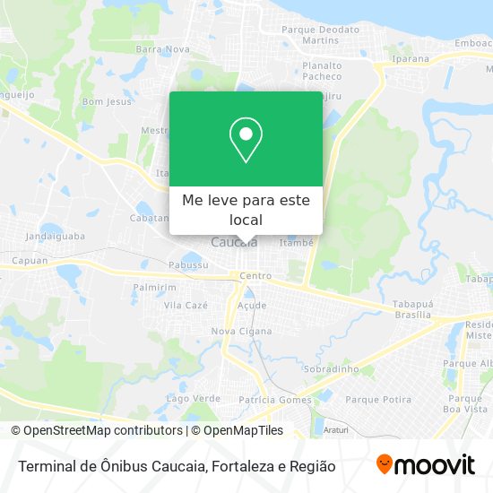 Terminal de Ônibus Caucaia mapa