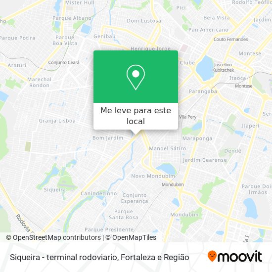 Siqueira - terminal rodoviario mapa