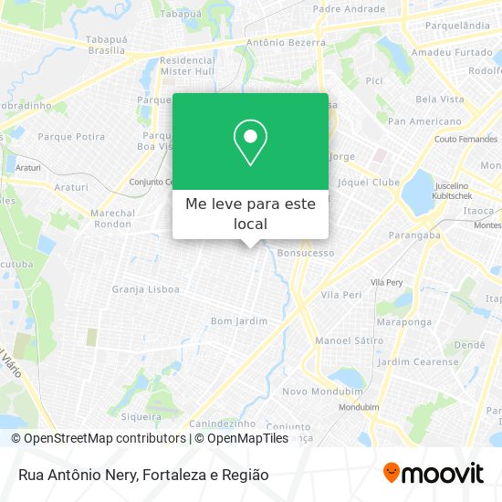 Rua Antônio Nery mapa