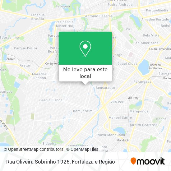Rua Oliveira Sobrinho 1926 mapa