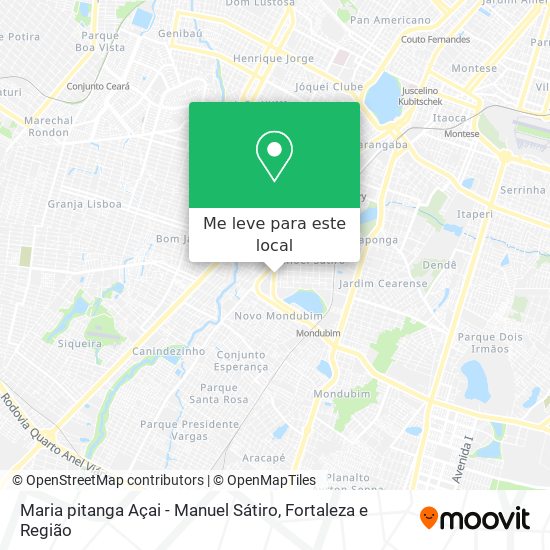 Maria pitanga Açai - Manuel Sátiro mapa
