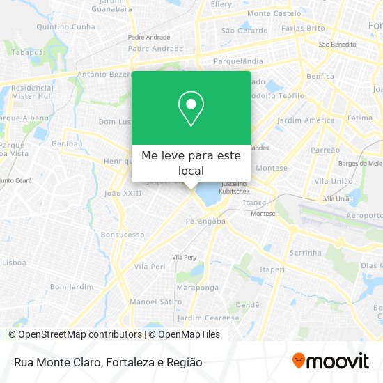 Rua Monte Claro mapa