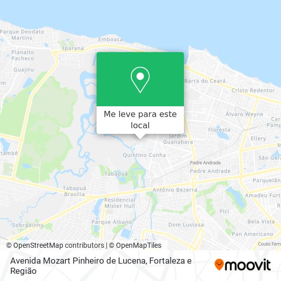 Avenida Mozart Pinheiro de Lucena mapa