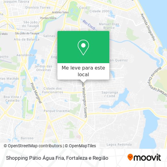 Shopping Pátio Água Fria mapa