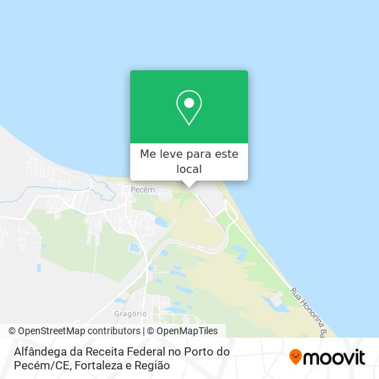 Alfândega da Receita Federal no Porto do Pecém / CE mapa