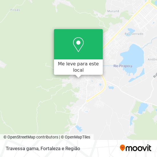 Travessa gama mapa