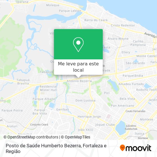 Posto de Saúde Humberto Bezerra mapa