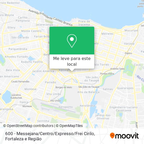 600 - Messejana / Centro / Expresso / Frei Cirilo mapa