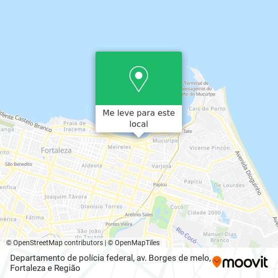 Departamento de polícia federal, av. Borges de melo mapa