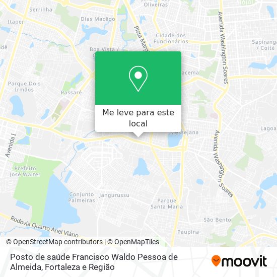 Posto de saúde Francisco Waldo Pessoa de Almeida mapa