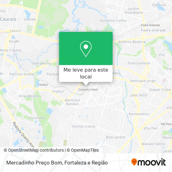 Mercadinho Preço Bom mapa