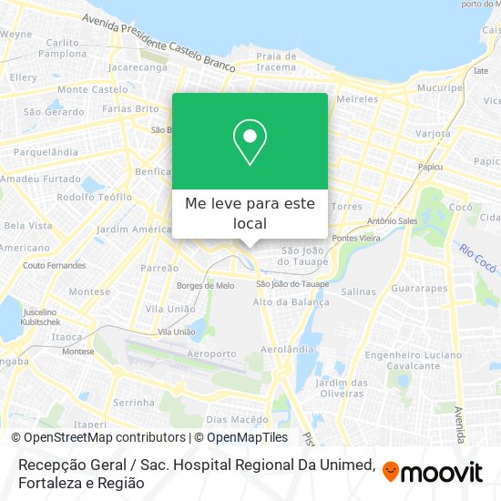 Recepção Geral / Sac.           Hospital Regional Da Unimed mapa