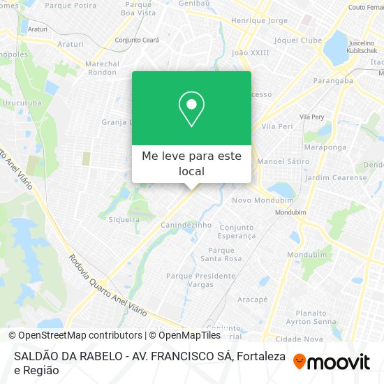 SALDÃO DA RABELO - AV. FRANCISCO SÁ mapa