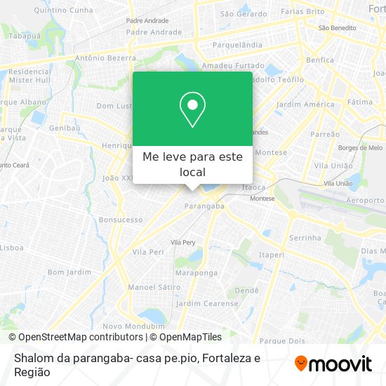 Shalom da parangaba- casa pe.pio mapa