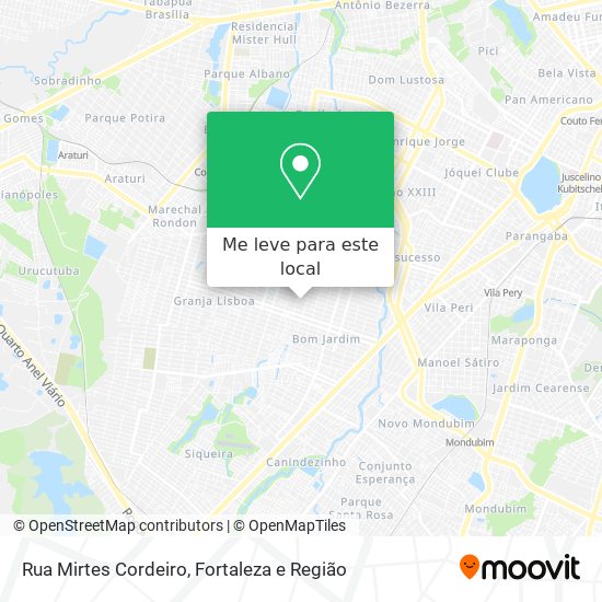 Rua Mirtes Cordeiro mapa