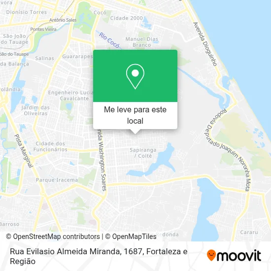 Rua Evilasio Almeida Miranda, 1687 mapa
