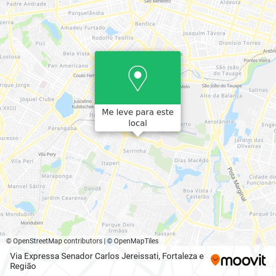 Via Expressa Senador Carlos Jereissati mapa